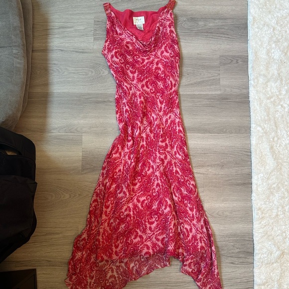 Vintage Vision Apparel Silk Cowl Neck Dress - Picture 3 of 9